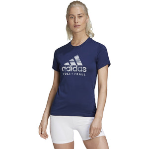 adidas Women's Volleyball Logo Tee GD9234 Blue
