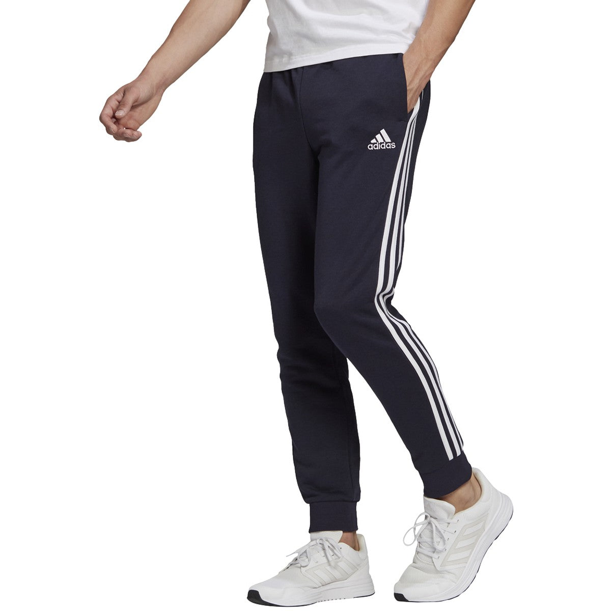 Adidas Mens Essentials Fleece 3-Stripe Pants