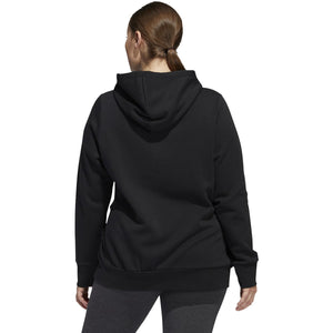 adidas Women's Essentials Linear OverHead Fleece Hoodie BLACK/WHITE GL2784