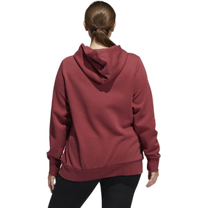 adidas Women's Essentials Linear OverHead Fleece Hoodie LEGACY RED/WHITE GL2787
