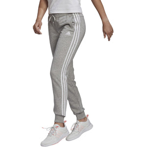 adidas Women's Essentials 3 Stripes Pant GREY- GM8735