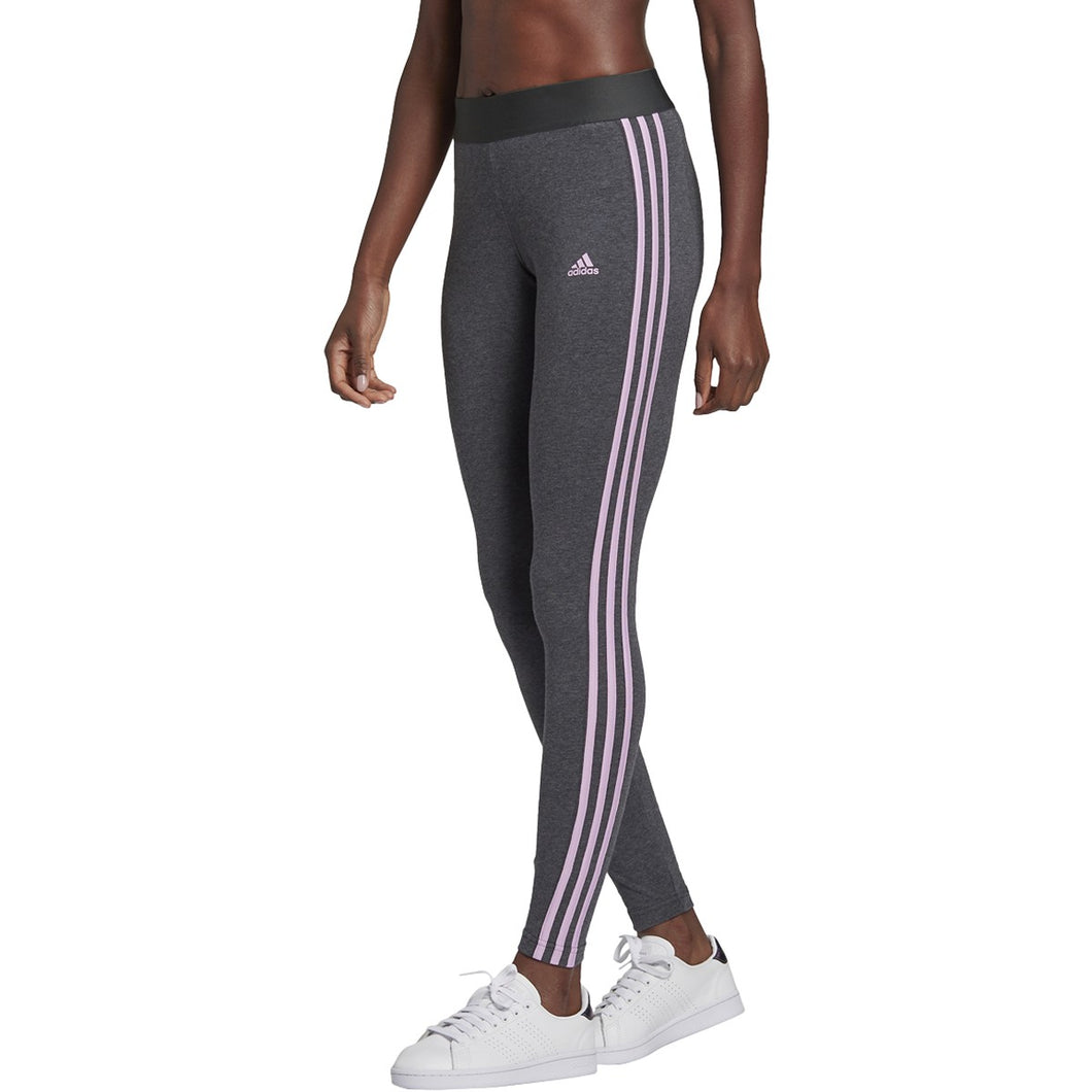 adidas Women's 3-Stripe 7/8 Style High Rise Tight Fit Side Pocket Legging  Black | eBay