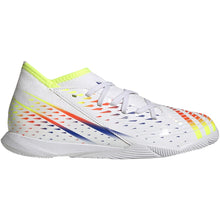 Load image into Gallery viewer, adidas Predator Edge.3 Junior Indoor Shoes GV8509  WHITE/SOLAR YELLOW/BLUE