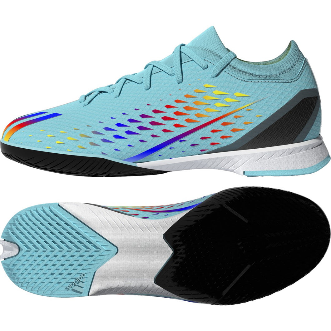adidas X SpeedPortal.3 Junior Indoor Shoes GW8467  CLEAR AQUA/POWER BLUE/SOLAR YELLOW