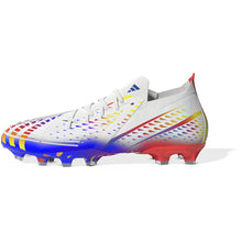 Load image into Gallery viewer, adidas Predator Edge.1 Low AG Soccer Cleats GZ6107 WHITE/SOLAR YELLOW/BLUE