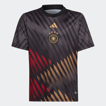 Load image into Gallery viewer, adidas Youth Germany Pre Match Jersey 2022 HC1284 Black/Red/Tan