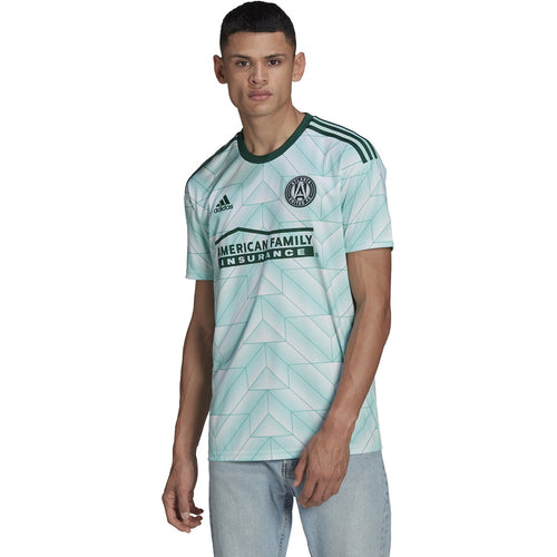 adidas Atlanta United Away Jersey 2022 H45466 CLEAR MINT/TEAM DARK GREEN