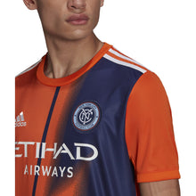 Load image into Gallery viewer, adidas NYCFC Adult Away Jersey 2022 H47850  ORANGE/NIGHT SKY