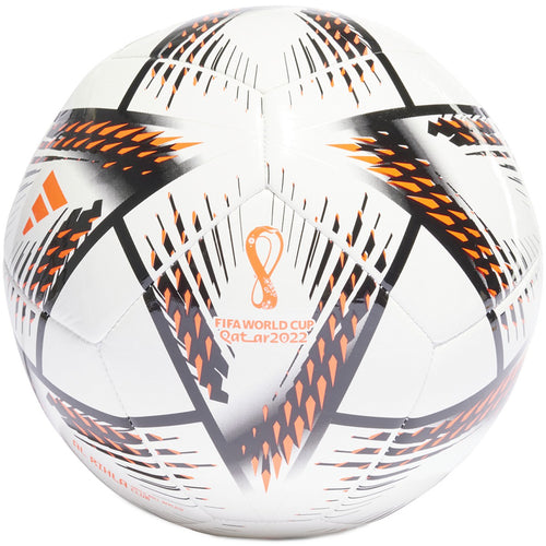 adidas Al Rihla Club Soccer Ball H57778  WHITE/BLACK/SOLAR RED - 2022 FIFA World Cup