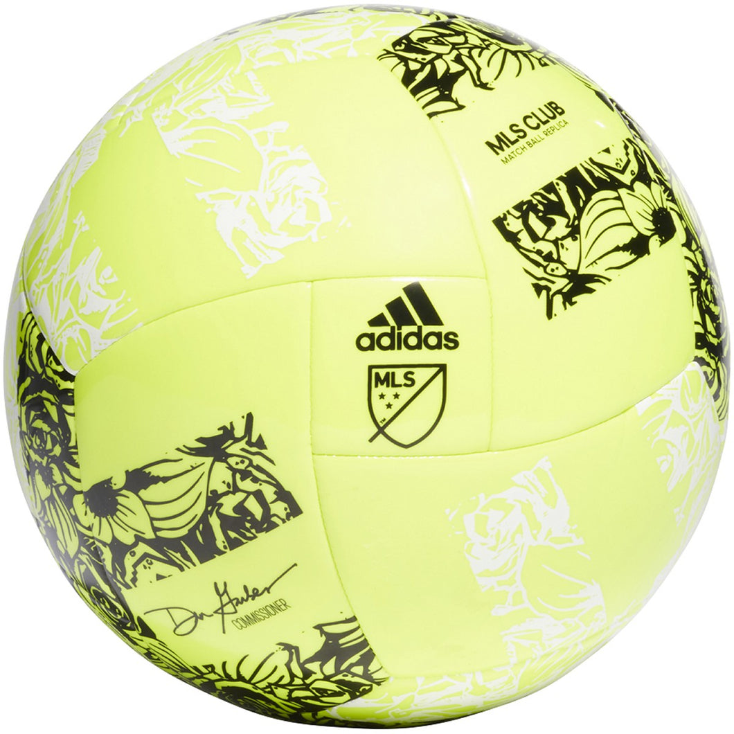adidas 2022 MLS Club Match Soccer Ball H57823 SLIME/BLACK/WHITE
