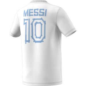 adidas Youth Messi Graphic Tee HA0918 WHITE