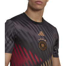 Load image into Gallery viewer, adidas Adult Germany Pre Match Jersey 2022 HC1286 Black/Red/Tan