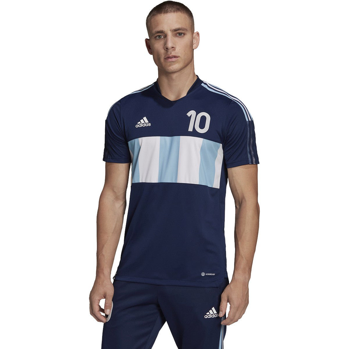 adidas Messi 2022 Training Jersey HE5049 BLUE/WHITE – Soccer Zone