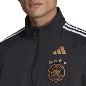 adidas Adult Germany Anthem Jacket 2022 HF4058 Black/White