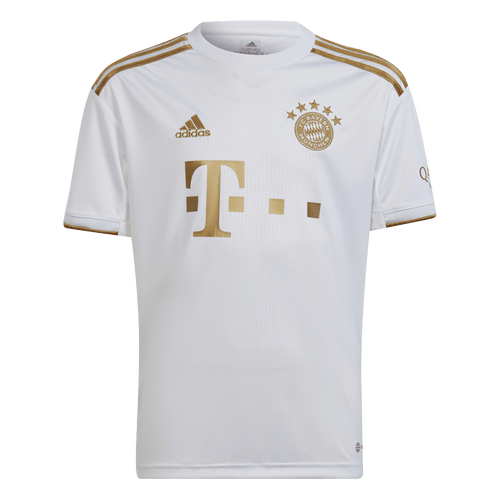 adidas Bayern Munich Away Youth Jersey 22/23 HI3880 White/Gold