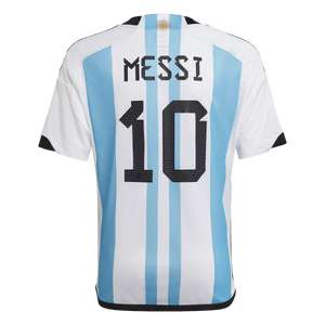 adidas Argentina Home Messi Jersey Youth HL8422 WHITE BLUE BLACK