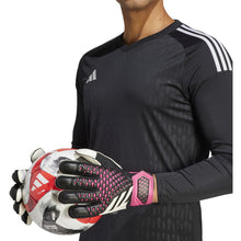 Load image into Gallery viewer, adidas Predator Match Fingersave Goalkeeper Gloves HN3340 Black/White/Shock Pink