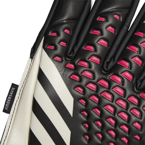 adidas Juniors Predator Fingersave Match Gloves HN5580 Black/White/Shock Pink