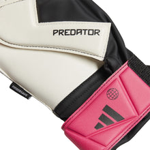 Load image into Gallery viewer, adidas Juniors Predator Fingersave Match Gloves HN5580 Black/White/Shock Pink