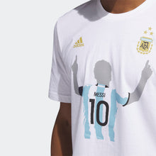 Load image into Gallery viewer, adidas Argentina Messi 3 Stars FIFA World Cup Winners Tee HS0418 WHITE