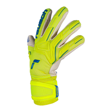 Load image into Gallery viewer, Reusch Attrakt Freegel Gold Finger Support GoalKeeper Gloves 5270130 Safety Yellow/ Black