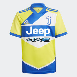 adidas Juventus Youth 3rd Jersey 21/22 GR0614 WHITE/BLUE/YELLOW