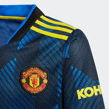 Load image into Gallery viewer, adidas Manchester United FC Youth Replica 3rd Jersey 21/22 GR3759 BLUE/BLACK/YELLOW