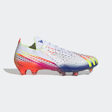 Load image into Gallery viewer, adidas Predator Edge.1 Low FG Soccer Cleats GW1022 WHITE/SOLAR YELLOW/BLUE