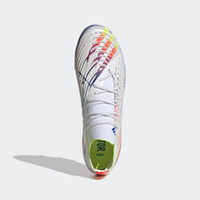 Load image into Gallery viewer, adidas Predator Edge.1 Low FG Soccer Cleats GW1022 WHITE/SOLAR YELLOW/BLUE