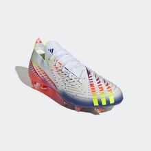 Load image into Gallery viewer, adidas Predator Edge.1 Low FG Soccer Cleats GW1022 WHITE/SOLAR YELLOW/BLUE