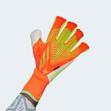 Load image into Gallery viewer, adidas Predator Edge Fingersave Pro Goalkeeper Gloves HC0612 Solar Red/Solar Green