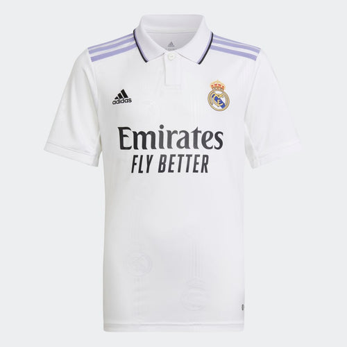 adidas Real Madrid CF Juniors Home Jersey 2022/23 HA2654 WHITE/PURPLE