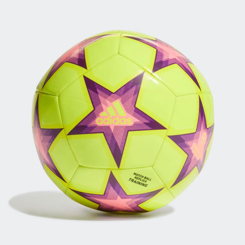 adidas UEFA Champions League Club Soccer Ball HI2176 SOLAR YELLOW/BEAM PINK/PANTONE
