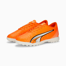 Load image into Gallery viewer, Puma Ultra Play Turf Soccer Shoes 107226 01  ULTRA ORANGE-PUMA WHITE-BLUE GLIMMER