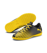 Load image into Gallery viewer, PUMA Spirit lll Indoor Trainer Shoes Jr 106073 01 Black/Yellow