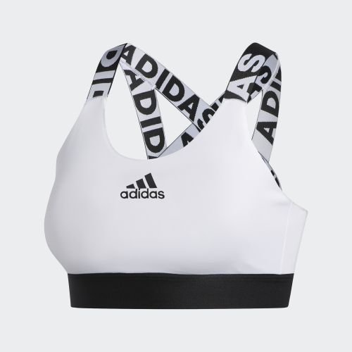 adidas Women's Don't Rest Alphaskin Sport Logo Bra, Black/White