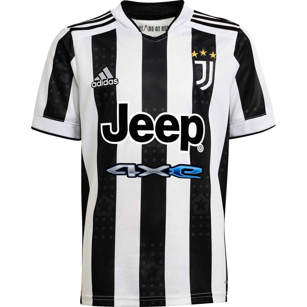 adidas Youth Juventus FC Home Jersey 2021-22 GR0604 White/Black