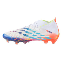 Load image into Gallery viewer, adidas Predator Edge.1 FG Soccer Cleats GW1028 WHITE/SOLAR YELLOW/BLUE