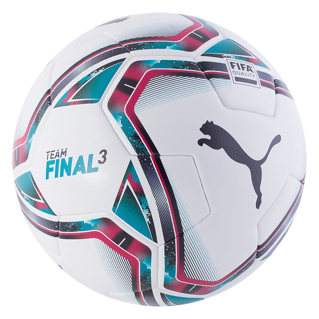 Puma Team Final 21.3 FIFA Quality NFHS Ball 083457 01 white/rose/blue